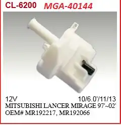 MGA 40144 | Su Fiskiye Deposu Motorlu Mitsubishi Lancer 96 02