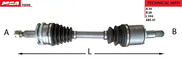 MGA 70509 | Aks Komple Sol ABS li Mitsubishi L200 06 19 2 4 2 5 Dı-D 4wd L200 2 2 Dı-D 19 Fiat Fullback 16 Uzun