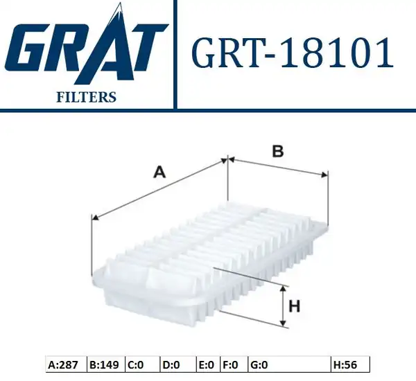 GRAT 18101 | Hava Filtresi Toyota Corolla 03 07 Avensis 03 08 Corolla Verso 02 09 1 6 Subaru Brz 2 0