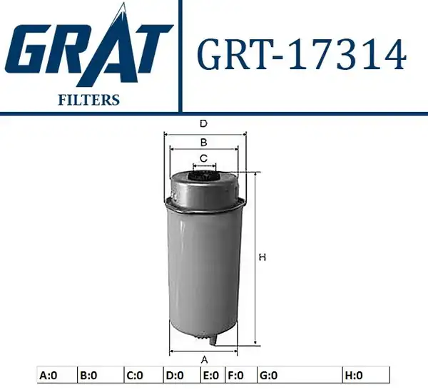 GRAT 17314 | Yakıt Filtresi Ford Ford Transit 2000 2006 125hp V184 01