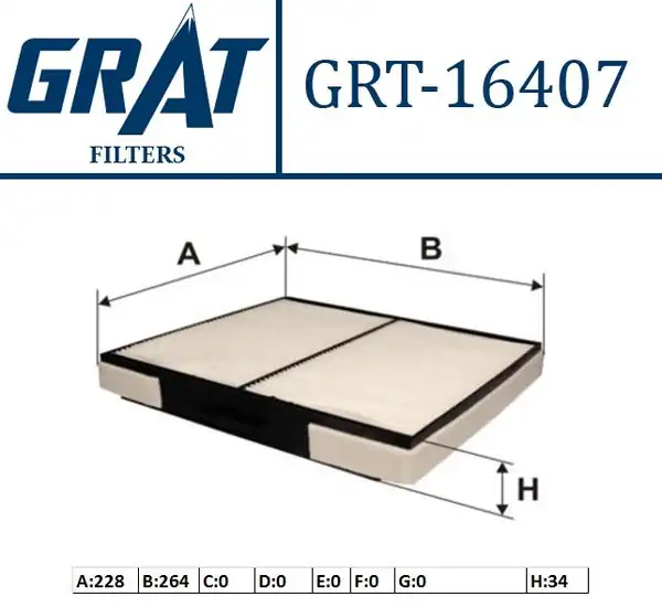GRAT 16407 | Kabin Filtresi Hyunda Elantra 96 Matrix 04