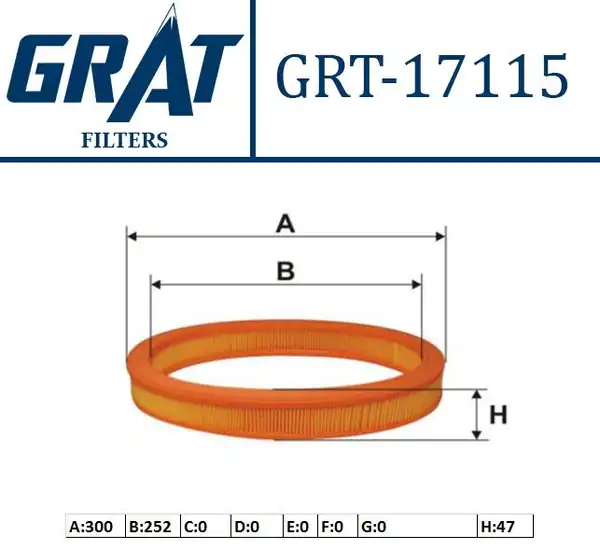 GRAT 17115 | Hava Filtresi Ford Escort Cl 1990