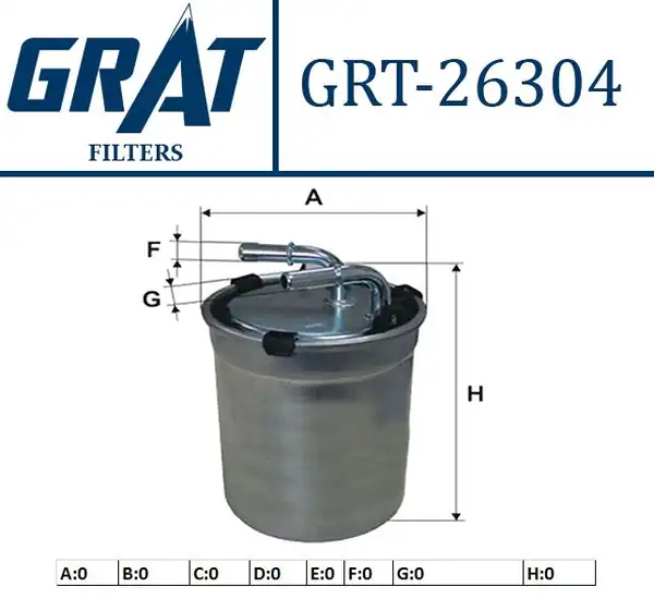 GRAT 26304 | Yakıt Filtresi VW Polo 13 18 Audi A1 11 18 Seat Ibiza 09 17 Skoda Fabia 11 15