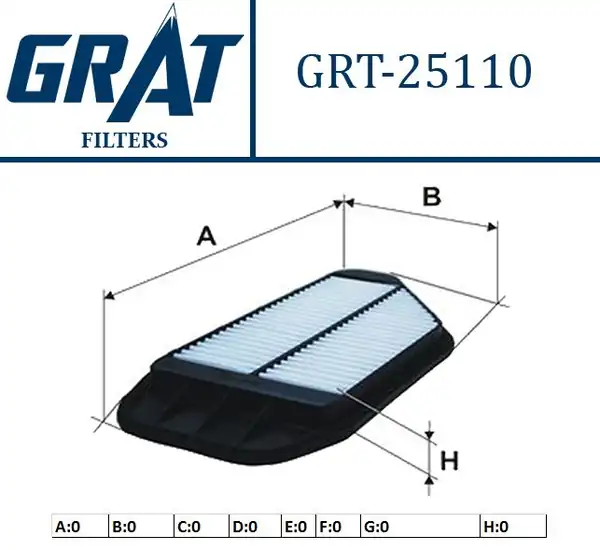 GRAT 25110 | Hava Filtresi Chevrolet Spark 1 0 1 2 11 14