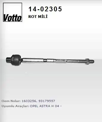 VOTTO 14-02305-14 | 02305 Rot Mili 283mm Opel Astra G Astra H Zafira