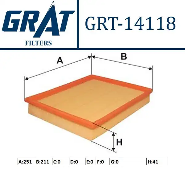 GRAT 14118 | Hava Filtresi Opel Omega A 1 8 2 0