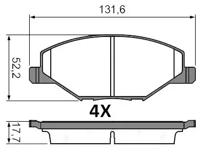 MGA 55669 | Disk Balata Ön Skoda Fabia II 1 2 1 2tsi 1 4 1 6 1 6tdi 10 14 1 Adet