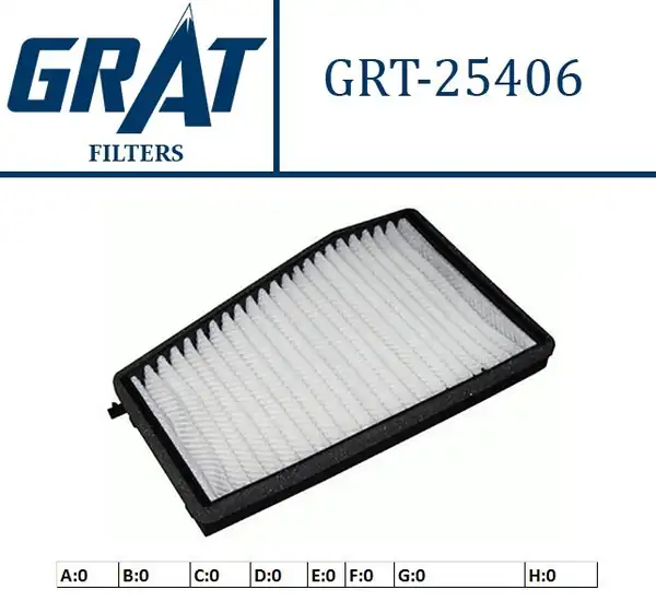 GRAT 25406 | Kabin Filtresi Chevrolet Evanda 2 0 05 Epica 2 0 2 5 05