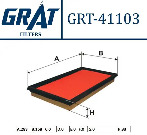 GRAT 41103 | Hava Filtresi Nissan Primera Vanetta Maxima Almera X Traıl 96 07 Subaru Legacy Forester 2 0 91 08