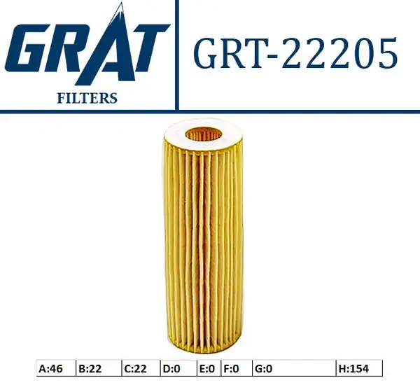 GRAT 22205 | Yağ Filtresi Mercedes M271 W203 204 211