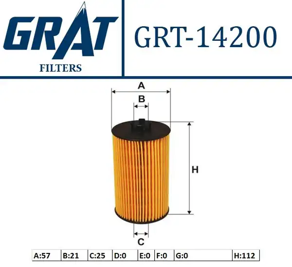 GRAT 14200 | Yağ Filtresi Opel Astra H J K Corsa C D E Vectra C Meriva Mokka Zafira Chevrolet Cruze Aveo