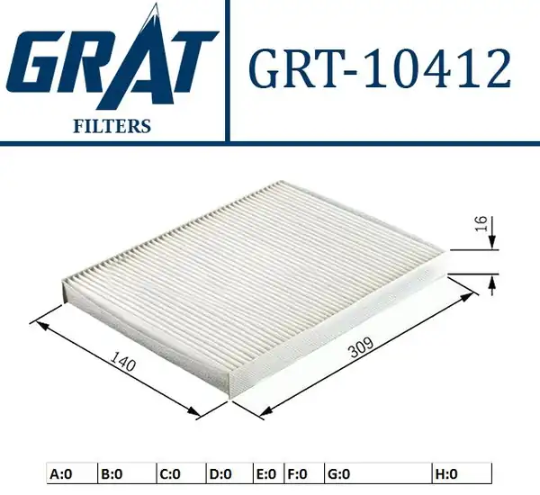 GRAT 10412 | Kabin Filtresi Fiat Punto 1 2 97 00