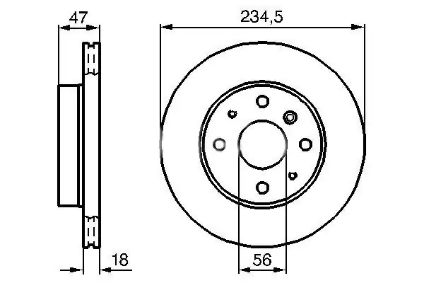 MGA 50323 | Fren Disk Ön Hava Kanallı 234 4 Daihatsu Applause 90 96 2 Adet