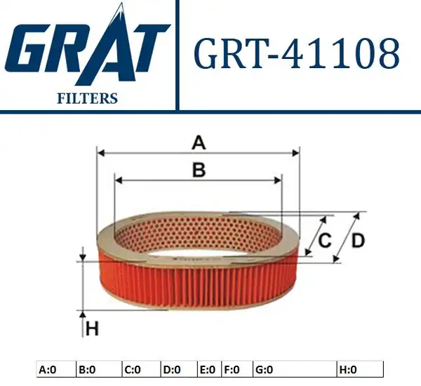 GRAT 41108 | Hava Filtresi Nissan Altima 90