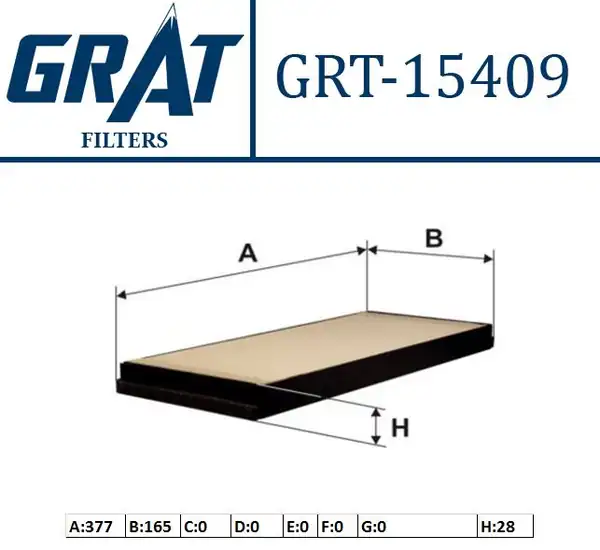 GRAT 15409 | Kabin Filtresi VW Lt28 35 II 2 5sdi 2 5 TDI 2 8tdi 96 06 Mercedes Sprinter 95 06