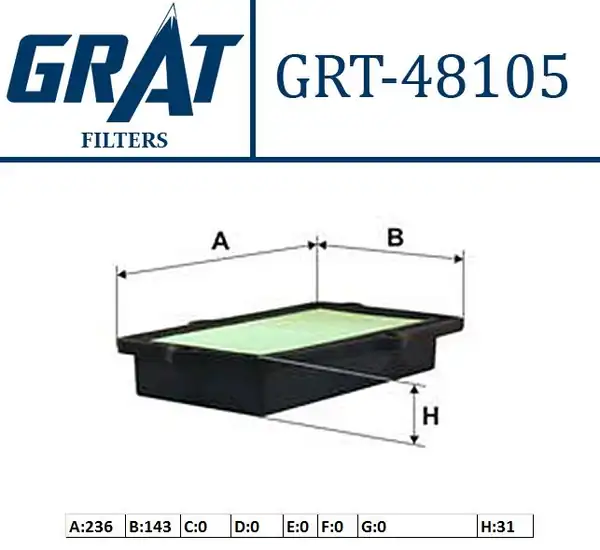 GRAT 48105 | Hava Filtresi Suzuki Swift 1 3 1 5 1 6 05 Lıana 01 07 1 6