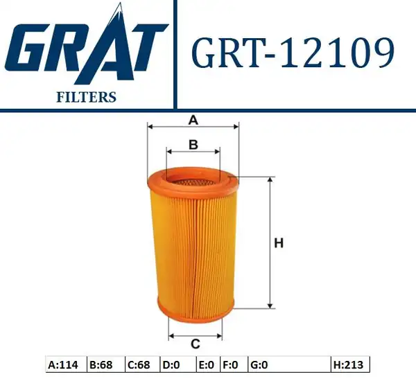 GRAT 12109 | Hava Filtresi Citroen Berlingo 1 9d 1 8d 96 P306 1 9d 93 01 Partner 1 8d 96 Xsara 1 9d 97 00