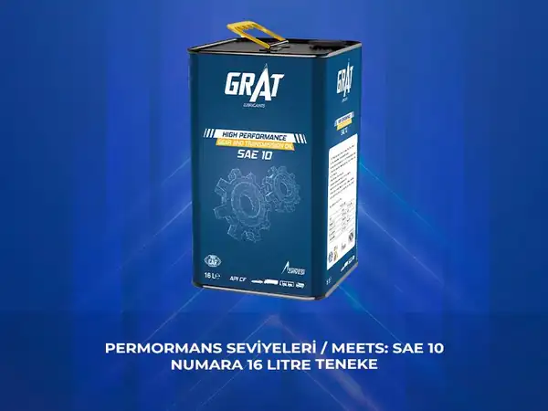 GRAT 6001016 | SAE 10 Numara 16 Litre Teneke