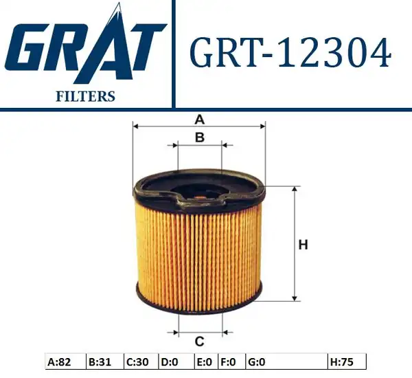 GRAT 12304 | Yakıt Filtresi Peugeot Partner Berlingo P206 P307 P406 P607 P806 Expert 2 0hdi