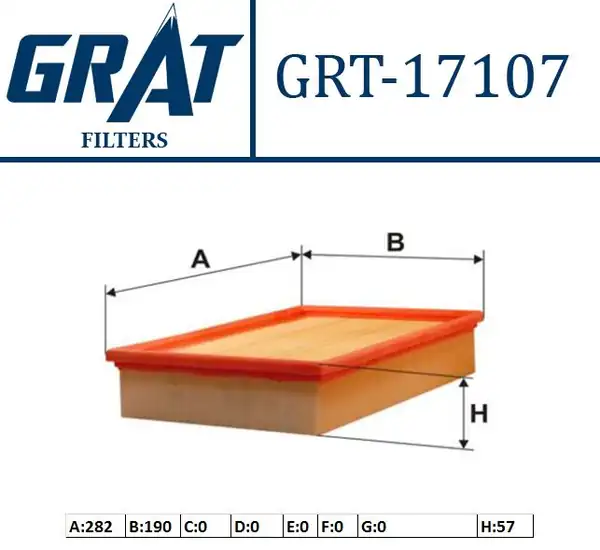 GRAT 17107 | Hava Filtresi Ford Focus C-Max 1 6 Benzinli 04 Volvo S40 V50 C30 05 07 B4164s3 B4184s11