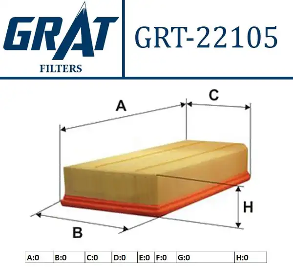 GRAT 22105 | Hava Filtresi Mercedes Om611 Om612 Om613 203 210 163