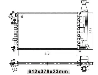 MGA 80150 | Su Radyatörü Hazneli Mekanik Peugeot Partner Citroen Berlingo 1 4 612 378 23