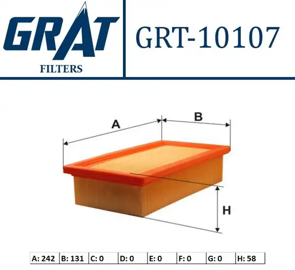 GRAT 10107 | Hava Filtresi Fiat Tempra 1 6 2 0 Tipo 1 6 2 0