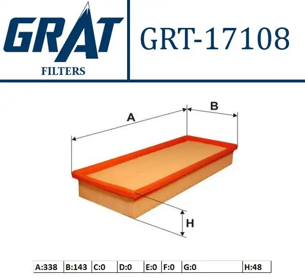 GRAT 17108 | Hava Filtresi Ford Mondeo 2 0 2 2 2001