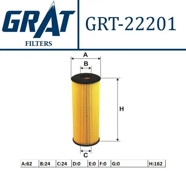 GRAT 22201 | Yağ Filtresi Mercedes M104 111