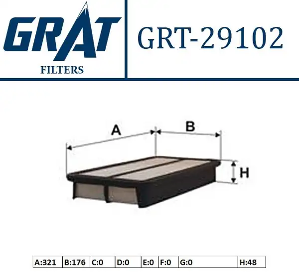 GRAT 29102 | Hava Filtresi Mazda 6 Seri 2 0 2 3l 02 07
