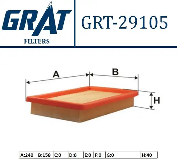 GRAT 29105 | Hava Filtresi Mazda 323 1 5 1 6 1 8 Z5 Zl Bp 95 00 Famılıa 95 02 Lantis 95 98