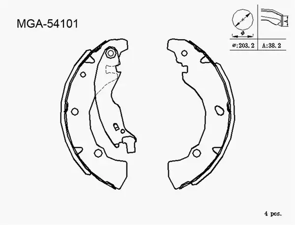 MGA 54101 | Arka Pabuç Balata Fiat Brava Bravo Marea 1 6 16v 1995 2007