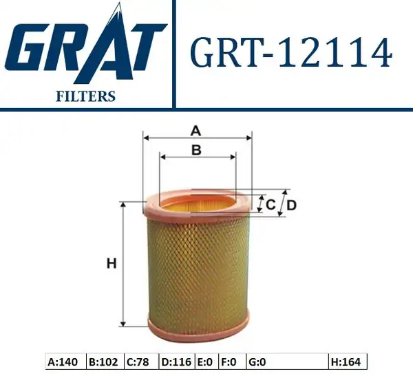 GRAT 12114 | Hava Filtresi Peugeot 106 205 306 405 1 4 1 6