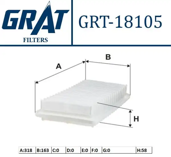 GRAT 18105 | Hava Filtresi Toyota Corolla 04 07 1 4 D4d Dizel Avensis 03 08 2 0 D4d Dizel