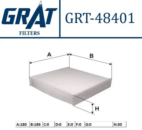 GRAT 48401 | Kabin Filtresi Suzuki Swift Sx4 Daihatsu Terios Fiat Sedıcı Honda Jazz 05