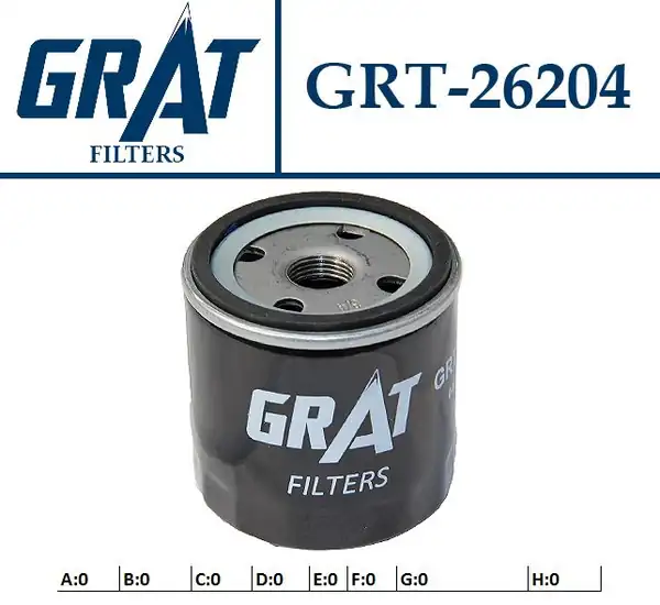 GRAT 26204 | Yağ Filtresi VW Caddy 16 Golf 13 Passat 15 Polo 15 Audi A3 13 20 Seat Leon 13 Skoda Octavia 13