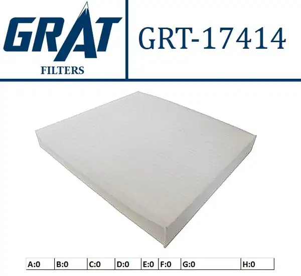 GRAT 17414 | Kabin Filtresi Ford Ranger 2011