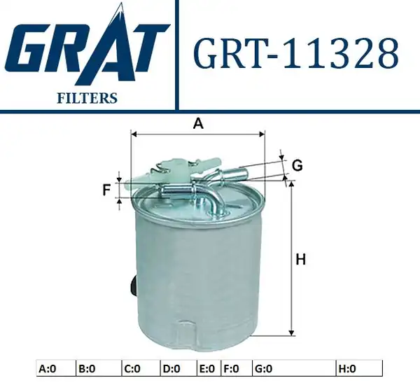 GRAT 11328 | Mazot Filtresi Kapalı Tip Nissan Qashqai 07 11 1 5 dCi Renault Kaleos 4 4 2 0 dCi