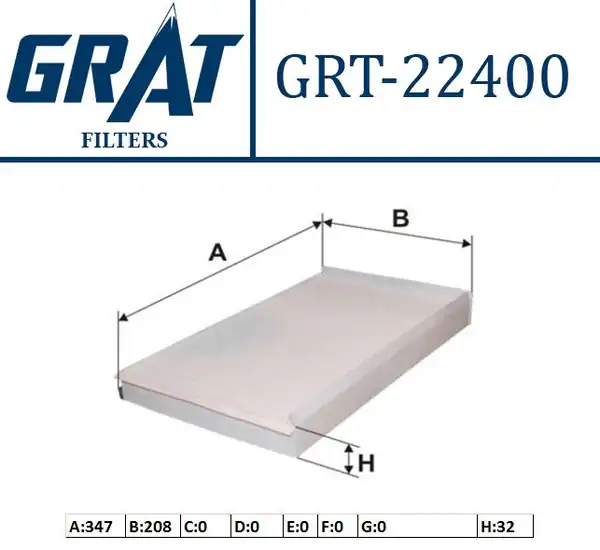 GRAT 22400 | Polen Filtresi Mercedes Viano W639 03 Vito W639 03