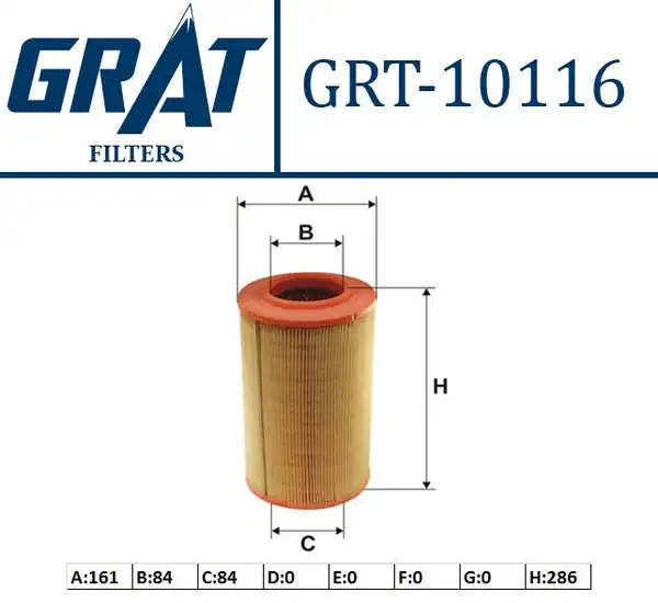 GRAT 10116 | Hava Filtresi Büyük Fiat Ducato 2 8jtd 2 8td 2 8d 2 5 TD Peugeot Boxer 2 5t Dj5t 2 5 TDI Dj5ted
