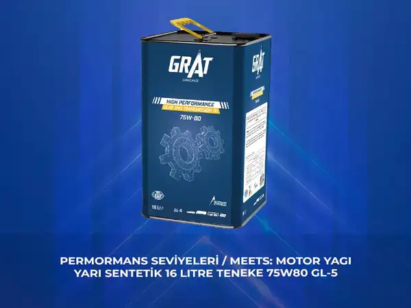 GRAT 675816 | Şanzıman Yağı 75w80 Gl 5 16 Litre Yarı Sentetik Teneke