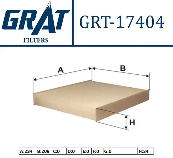 GRAT 17404 | Kabin Filtresi Ford Focus C-Max 04