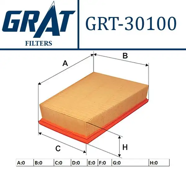 GRAT 30100 | Hava Filtresi Bmw M57 N47 Bmw E60 E61 E63 E64