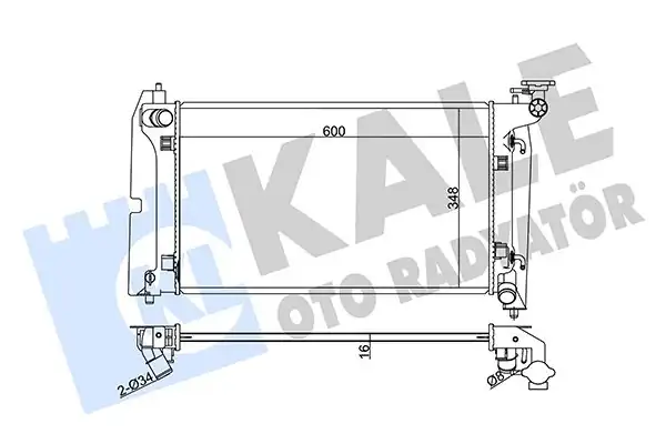 KALE 366800 | Radyatör Toyota Corolla E12 Avensis T25 02 08 1 4 1 8
