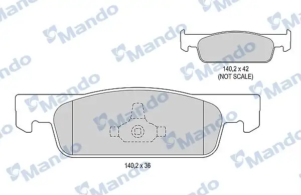 MANDO MBF015282 | Fren Balata Ön 12-Clio.IV-Symbol-Logan-Sandero Küçük Tip