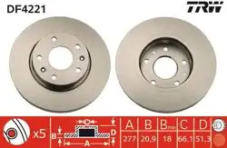 TRW DF4221 | Fren Diski Ön Freelander 98-06 Havalı 277mm