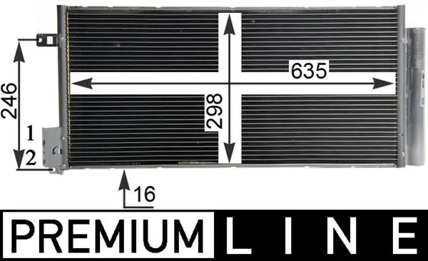 MAHLE AC505000P | Klima Radyatörü (Kondenser) 06-Corsa.D 1.3D *Z13dth-A13dtc*