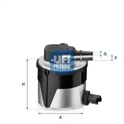 UFI 55.170.00 | Mazot Filtresi Ford Focus/C-Max/Fiesta 1.6 TDCI 03-11, Volvo S40/V50/C30/S60/S80/V70, Mazda 3, Peugeot 307/407