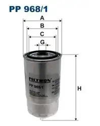 FILTRON PP968-1 | Mazot Filtresi Fiat Doblo / Stilo 1.9 JTD-2.4 JTD