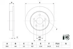BOSCH 0986479E91 | Disk Arka Toyota Corolla Cross 22-/C-HR 16- 1.2/1.8 | 2 Adet